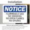 Signmission Flammable Gas No Smoking No Open Flames No Sparks OSHA Notice Sign, Vinyl Decal, 5in x 3.5in, 2PK OS-2PACK-NS-D-35-L-12757 - alternate 2